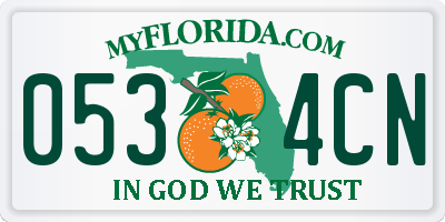 FL license plate 0534CN
