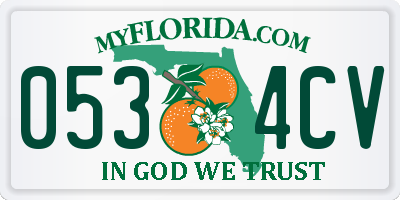 FL license plate 0534CV