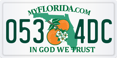 FL license plate 0534DC