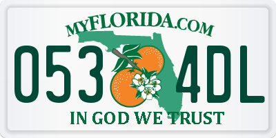 FL license plate 0534DL