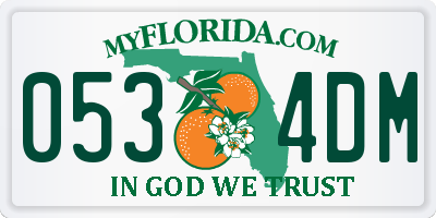 FL license plate 0534DM