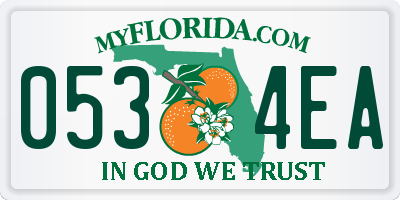 FL license plate 0534EA
