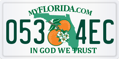 FL license plate 0534EC