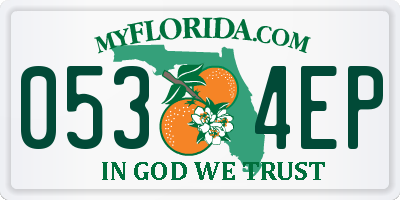 FL license plate 0534EP