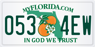 FL license plate 0534EW