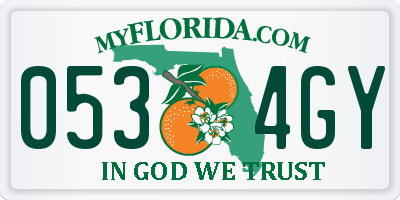 FL license plate 0534GY