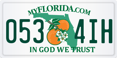FL license plate 0534IH
