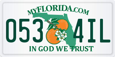 FL license plate 0534IL
