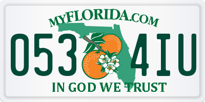 FL license plate 0534IU