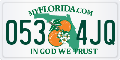 FL license plate 0534JQ