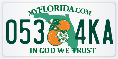 FL license plate 0534KA