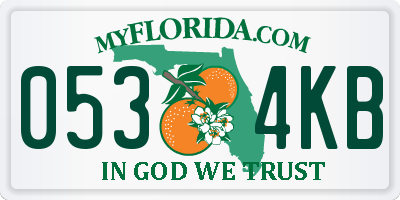 FL license plate 0534KB