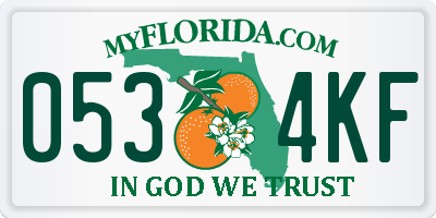 FL license plate 0534KF