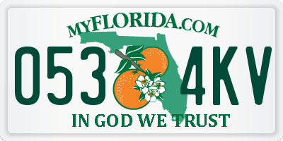 FL license plate 0534KV