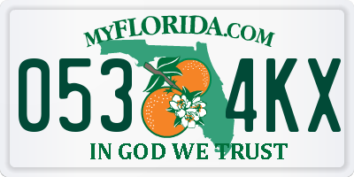 FL license plate 0534KX