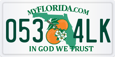 FL license plate 0534LK