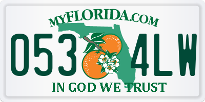 FL license plate 0534LW