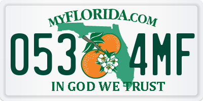 FL license plate 0534MF