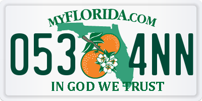 FL license plate 0534NN