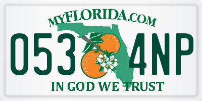 FL license plate 0534NP