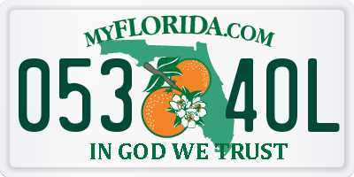 FL license plate 0534OL