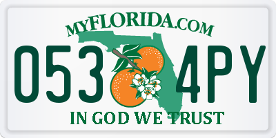 FL license plate 0534PY