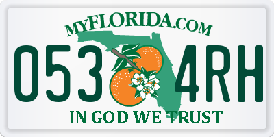 FL license plate 0534RH