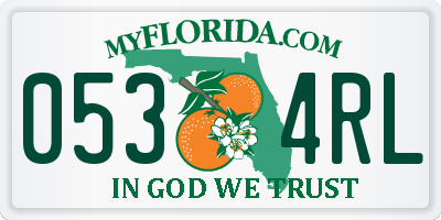 FL license plate 0534RL