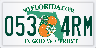 FL license plate 0534RM