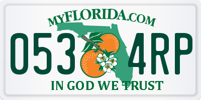 FL license plate 0534RP
