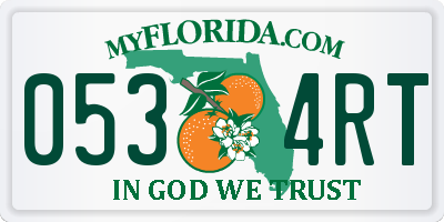 FL license plate 0534RT