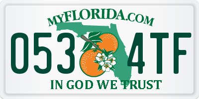 FL license plate 0534TF