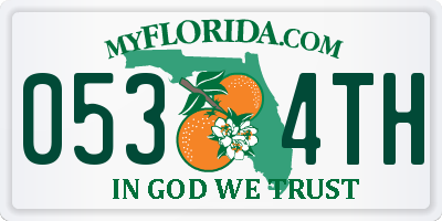 FL license plate 0534TH