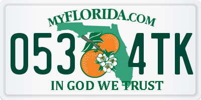 FL license plate 0534TK