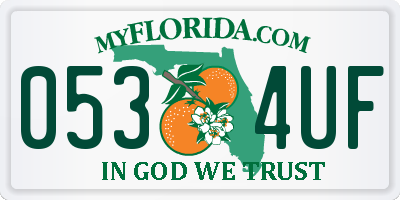 FL license plate 0534UF