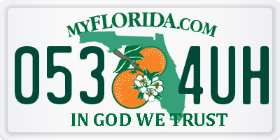 FL license plate 0534UH