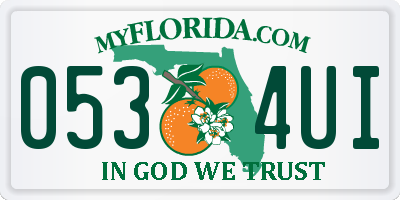 FL license plate 0534UI