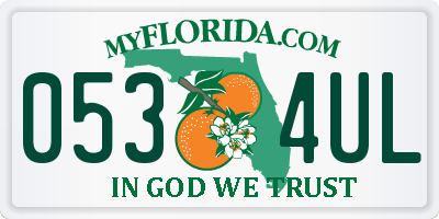 FL license plate 0534UL