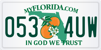 FL license plate 0534UW