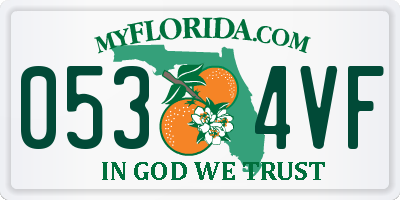 FL license plate 0534VF