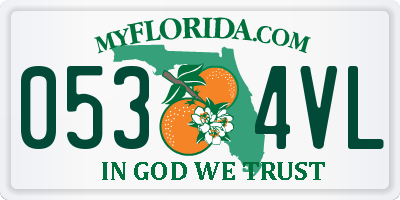 FL license plate 0534VL