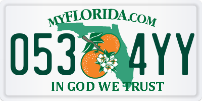 FL license plate 0534YY