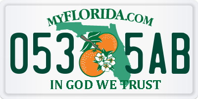 FL license plate 0535AB