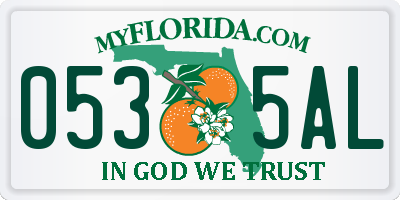 FL license plate 0535AL