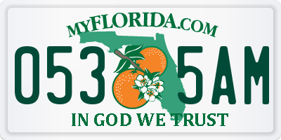 FL license plate 0535AM