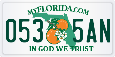 FL license plate 0535AN
