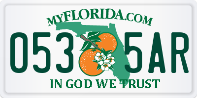 FL license plate 0535AR