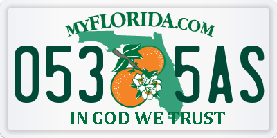 FL license plate 0535AS