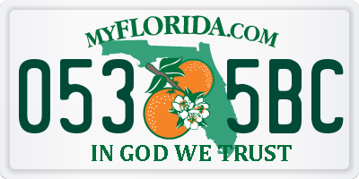 FL license plate 0535BC