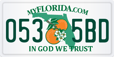 FL license plate 0535BD